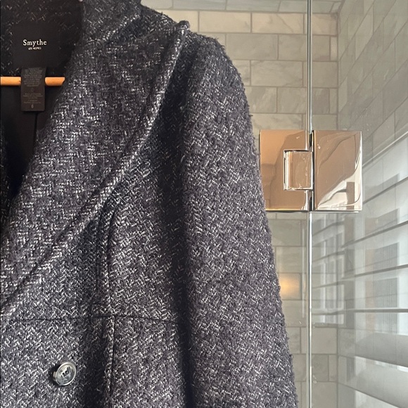 Smythe Black/gray Double-Breasted Pea Coat - Picture 9 of 9